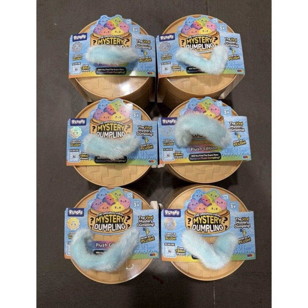 LOT OF 6 NEW RMS Viral Mystery Dumpling PLUSHY Rainbow Plush Edition Rare Needoh